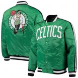 Boston Celtics Starter Kelly Green The Offensive Varsity Satin Full-Snap Jacket