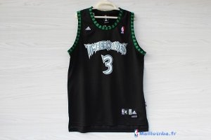 Maillot NBA Pas Cher Minnesota Timberwolves Stephon Marbury 3 Retro Noir