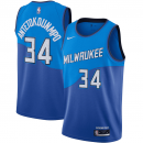 Maillot Milwaukee Bucks Giannis Antetokounmpo Nike Blue 2020/21