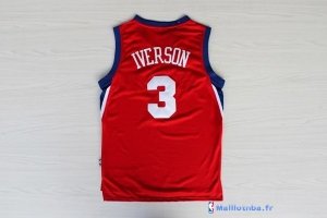 Maillot NBA Pas Cher Philadelphia Sixers Allen Iverson 3 Rouge