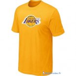 T-Shirt NBA Pas Cher Los Angeles Lakers Jaune