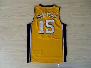 Maillot NBA Pas Cher Los Angeles Lakers Metta World 15 Peace Jaune