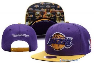 Bonnet NBA Los Angeles Lakers 2016 Pourpre Jaune 3