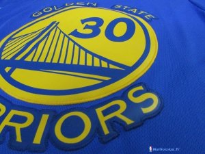 Maillot NBA Pas Cher Golden State Warriors Stephen Curry 30 Bleu MC