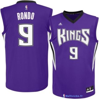 Maillot NBA Pas Cher Sacramento Kings Rajon Rondo 9 Pourpre