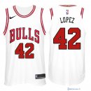 Maillot NBA Pas Cher Chicago Bulls Robin Lopez 42 Blanc Association2017/18