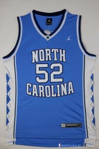 Maillot NCAA Pas Cher North Carolina James Worthy 52 Bleu
