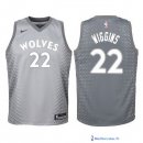 Maillot NBA Pas Cher Minnesota Timberwolves Junior Andrew Wiggins 22 Nike Gris Ville 2017/18