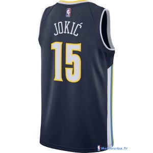 Maillot NBA Pas Cher Denver Nuggets Nikola Jokic 15 Marine Icon 2017/18