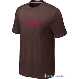 T-Shirt NBA Pas Cher Houston Rockets Brun