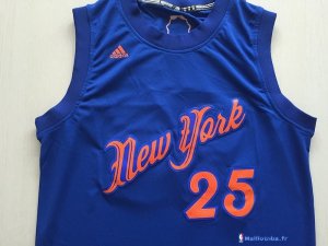 Maillot NBA Pas Cher Noël New York Knicks Derrick Rose 25 Bleu