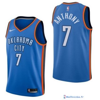 Maillot NBA Pas Cher Oklahoma City Thunder Carmelo Anthony 7 Bleu Icon 2017/18