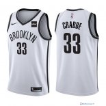 Maillot NBA Pas Cher Brooklyn Nets Allen Crabbe 33 Blanc 2017/18