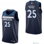 Maillot NBA Pas Cher Minnesota Timberwolves Derrick Rose 25 Marine Icon 2017/18