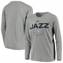 Utah Jazz Nike Heathered Gray Practice Logo Legend Long Sleeve Performance T-Shirt