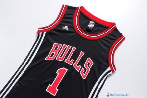 Maillot NBA Pas Cher Chicago Bulls Femme Derrick Rose 1 Noir