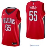 Maillot NBA Pas Cher New Orleans Pelicans E'Twaun Moore 55 Rouge Statement 2017/18