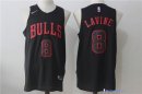 Maillot NBA Pas Cher Chicago Bulls Zach Lavine 8 Nike Noir 2017/18