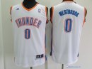 Maillot NBA Pas Cher Oklahoma City Thunder Junior Russell Westbrook 0 Blanc