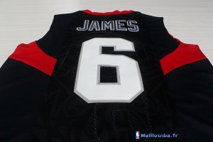 Maillot NBA Pas Cher USA 2008 James 6 Noir