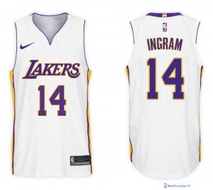 Maillot NBA Pas Cher Los Angeles Lakers Jordan Blanc 6 Association 2017/18