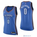 Maillot NBA Pas Cher Oklahoma City Thunder Femme Russell Westbrook 0 Bleu Icon 2017/18