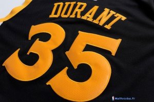 Maillot NBA Pas Cher Golden State Warriors Kevin Durant 35 Noir Blanc