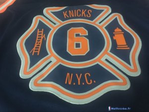 Maillot NBA Pas Cher New York Knicks Kristaps Porzingis 6 Nike Bleu Ville 2017/18