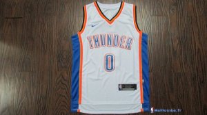 Maillot NBA Pas Cher Oklahoma City Thunder Russell Westbrook 0 Blanc Association 2017/18