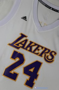 Maillot NBA Pas Cher Los Angeles Lakers Kobe Bryant 24 Blanc Rose