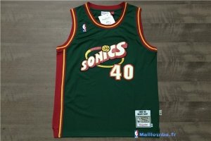 Maillot NBA Pas Cher Seattle Supersonics Shawn Kemp 40 Retro Vert