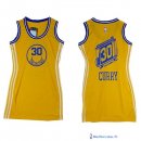 Maillot NBA Pas Cher Golden State Warriors Femme Stephen Curry 30 Jaune