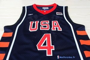 Maillot NBA Pas Cher USA 2004 Iverson 4 Noir