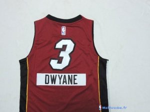 Maillot NBA Pas Cher Miami Heat Junior Dwyane 3 Rouge