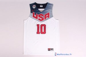 Maillot NBA Pas Cher USA 2014 Irving 10 Blanc