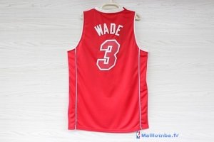 Maillot NBA Pas Cher Miami Heat Dwyane Wade 3 Rouge