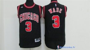 Maillot NBA Pas Cher Chicago Bulls Dwyane Wade 3 2016 Noir