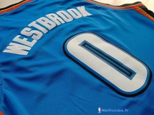 Maillot NBA Pas Cher Oklahoma City Thunder Russell Westbrook 0 Bleu