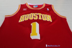 Maillot NBA Pas Cher Houston Rockets Tracy McGrady 1 Retro Rouge Or