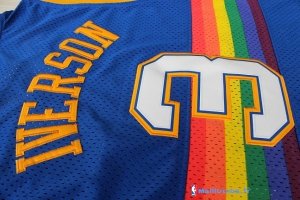 Maillot NBA Pas Cher Denver Nuggets Allen Iverson 3 Bleu Profond