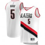 Portland Trail Blazers Rodney Hood Fanatics Branded White Fast Break Player Jersey - Association Edition