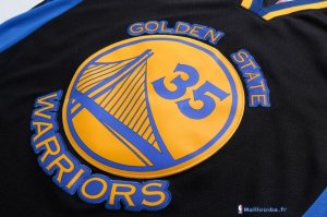 Maillot NBA Pas Cher Golden State Warriors Kevin Durant 35 Noir Jaune