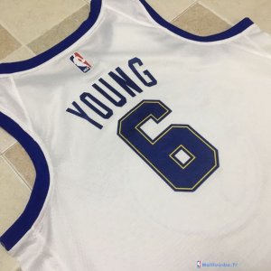 Maillot NBA Pas Cher Golden State Warriors Nick Young 6 Nike Retro Blanc 2017/18