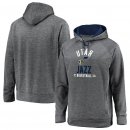 Utah Jazz Fanatics Branded Gray Battle Charged Pullover Hoodie