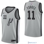 Maillot NBA Pas Cher San Antonio Spurs Bryn Forbes 11 Gris Statement 2017/18