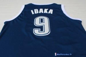 Maillot NBA Pas Cher Oklahoma City Thunder Serge Ibaka 9 Retro Bleu