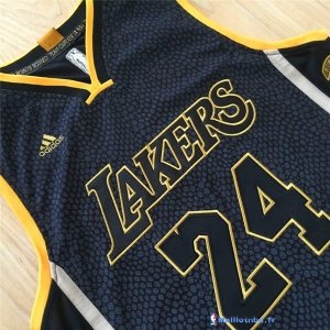 Maillot NBA Pas Cher Los Angeles Lakers 2016 Kobe Bryant 24 Noir Serpentina