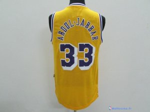 Maillot NBA Pas Cher Los Angeles Lakers Kareem Abdul Jabbar 33 Jaune