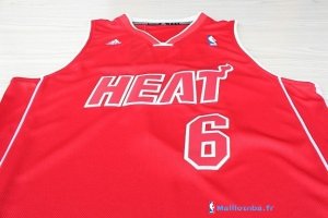 Maillot NBA Pas Cher Noël Rouge Miami Heat James 6