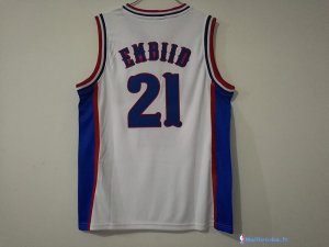 Maillot NCAA Pas Cher Kansas Joel Embiid 21 Blanc